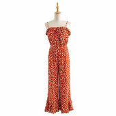 Μεγάλα νούμερα γυναικεία ολόσωμη φόρμα με λεπτά τιραντάκια και βολάν