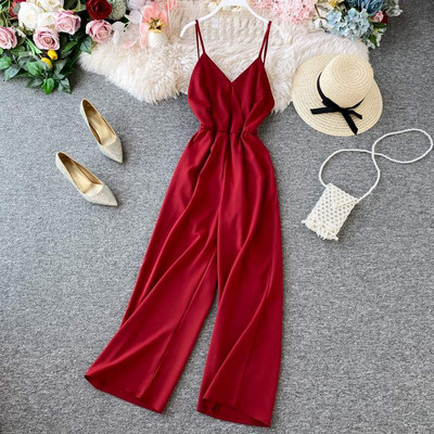 Salopetă de damă modernă cu bretele subțiri - mai multe culori