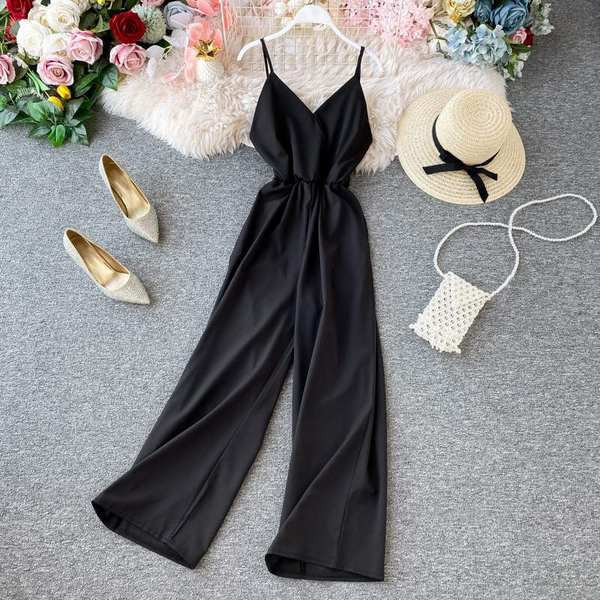 Salopetă de damă modernă cu bretele subțiri - mai multe culori