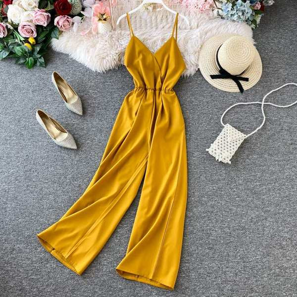 Salopetă de damă modernă cu bretele subțiri - mai multe culori