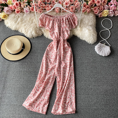 Salopeta lunga de dama cu talie elastica si bucle