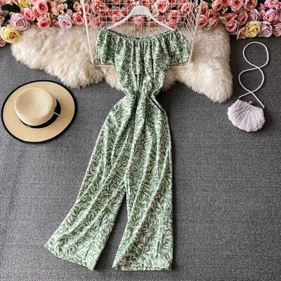 Salopeta lunga de dama cu talie elastica si bucle