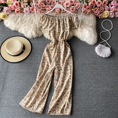 Salopeta lunga de dama cu talie elastica si bucle