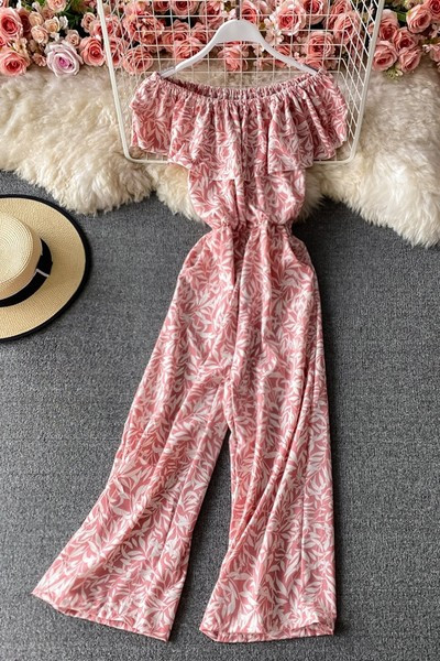 Salopeta lunga de dama cu talie elastica si bucle