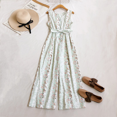 Salopetă elegantă de vară pentru femei, cu centură și fermoar