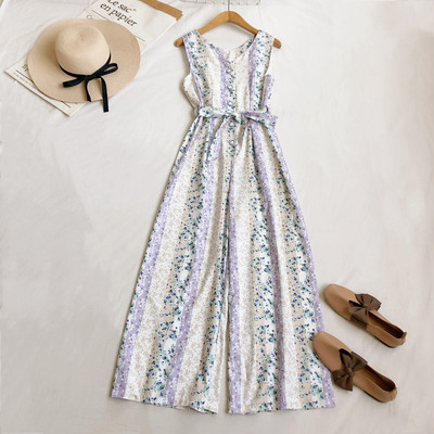 Salopetă elegantă de vară pentru femei, cu centură și fermoar