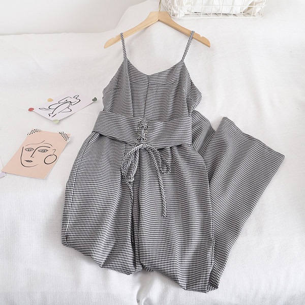 Salopeta lunga de dama cu cravate si bretele subtiri