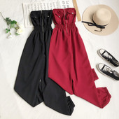 Γυναικεία ολόσωμη φόρμα με φερμουάρ και ελαστική μέση