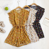 Ženski moderni kombinezon sa cvjetnim uzorkom i remenom