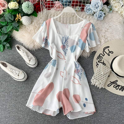 Salopetă casual damă cu mâneci scurte - două culori