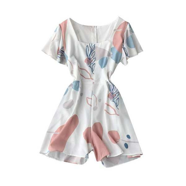 Salopetă casual damă cu mâneci scurte - două culori