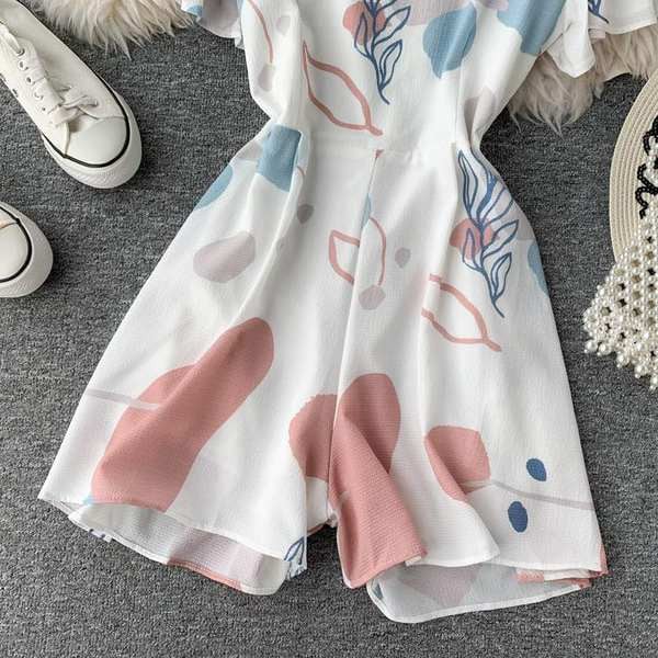 Salopetă casual damă cu mâneci scurte - două culori