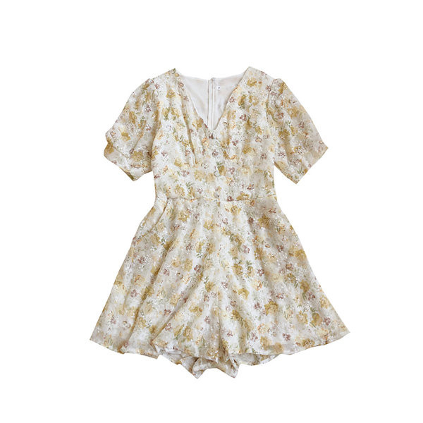 Salopetă de damă elegantă, cu decolteu și fermoar