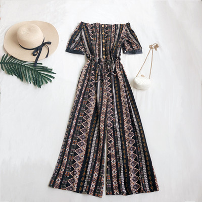 Salopeta lunga de dama cu nasturi si maneci scurte