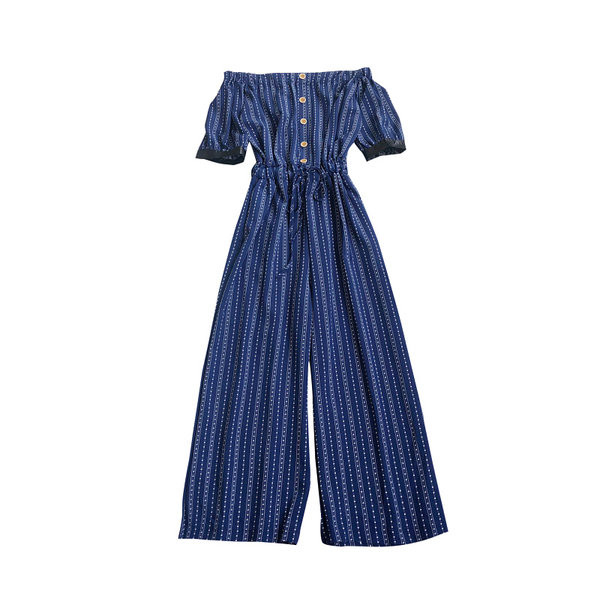 Salopeta lunga de dama cu nasturi si maneci scurte