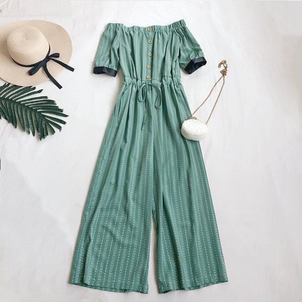 Salopeta lunga de dama cu nasturi si maneci scurte