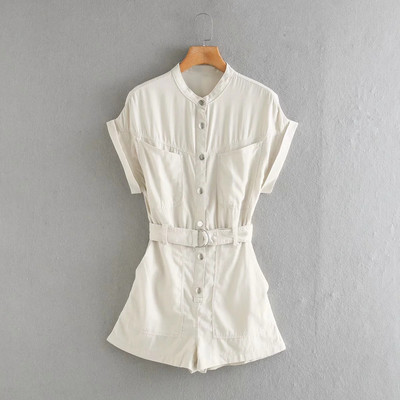 Salopeta de zi cu zi scurta cu nasturi si curea