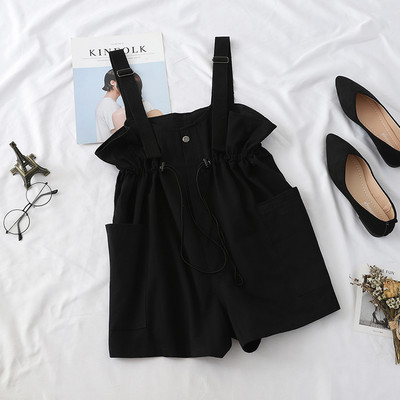 Ženski ležerni kombinezon s vezama i gumbima