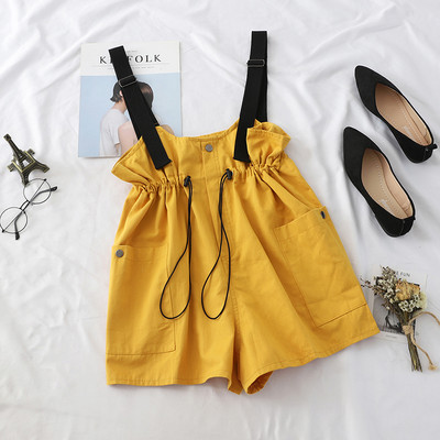 Ženski ležerni kombinezon s vezama i gumbima