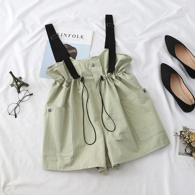 Ženski ležerni kombinezon s vezama i gumbima