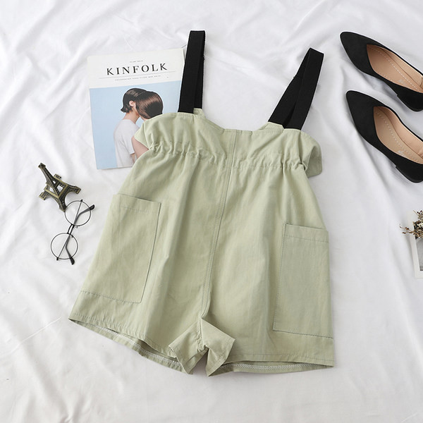 Ženski ležerni kombinezon s vezama i gumbima