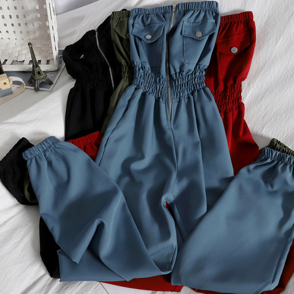 Ženski casual kombinezon s džepovima