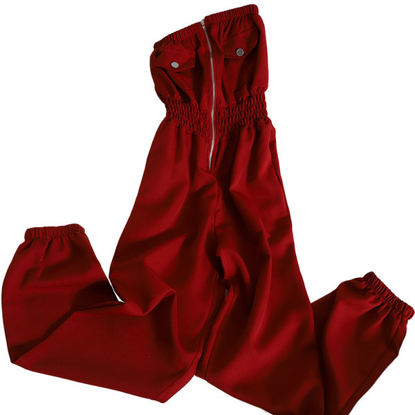 Ženski casual kombinezon s džepovima