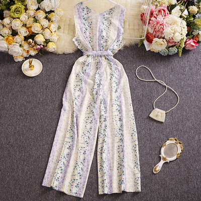 Salopeta lunga de dama cu nasturi si model floral