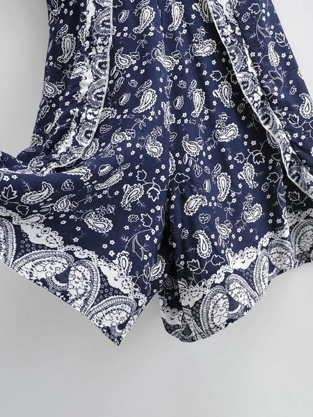 Salopeta scurta de vara cu cravate pe umeri