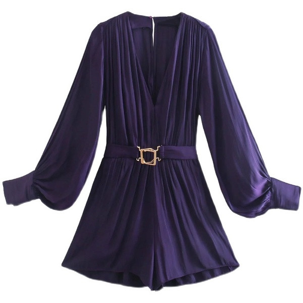 Salopeta dama model lat cu centura si catarama