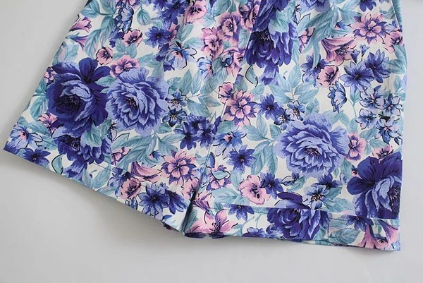 Salopeta de vara model nou cu model floral si talie elastica