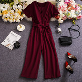 Salopeta de dama cu maneca scurta si curea