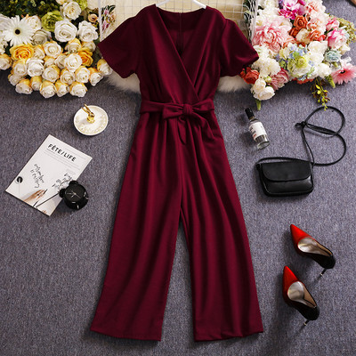 Salopeta de dama cu maneca scurta si curea