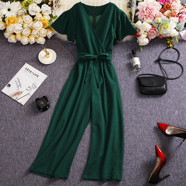 Salopeta de dama cu maneca scurta si curea