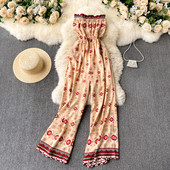 Salopetă casual de damă cu picioare largi - mai multe culori