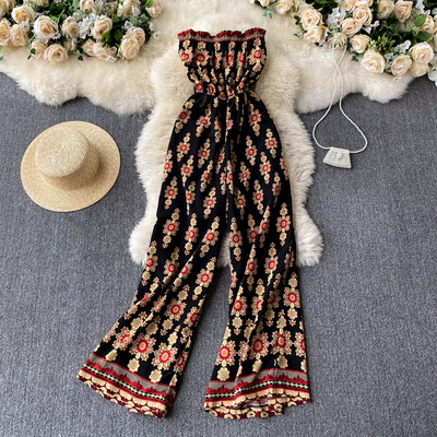 Salopetă casual de damă cu picioare largi - mai multe culori