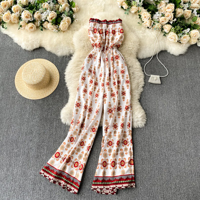 Salopetă casual de damă cu picioare largi - mai multe culori