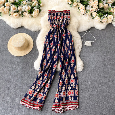 Salopetă casual de damă cu picioare largi - mai multe culori