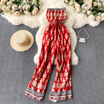 Salopetă casual de damă cu picioare largi - mai multe culori