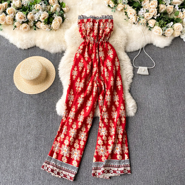 Salopetă casual de damă cu picioare largi - mai multe culori