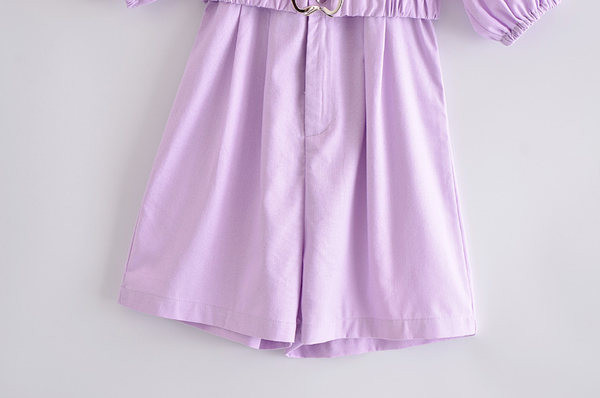 Salopeta de vara model nou cu guler si curea clasice