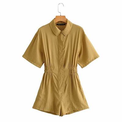 Salopeta de vara model nou cu guler clasic si talie elastica