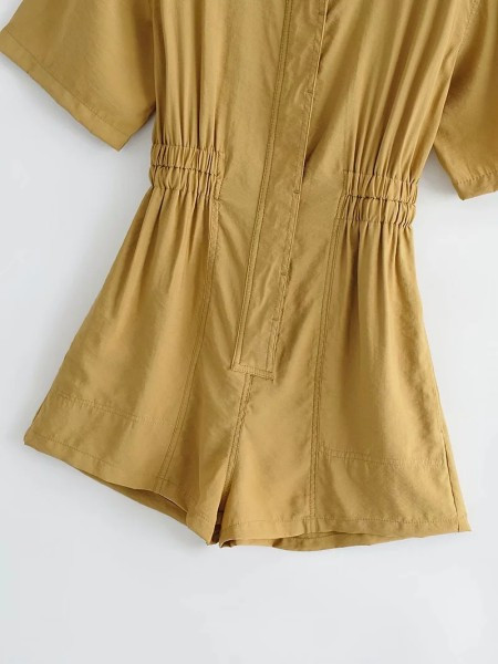 Salopeta de vara model nou cu guler clasic si talie elastica