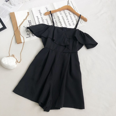 Salopeta de vara dama cu fermoar la spate si bretele subtiri