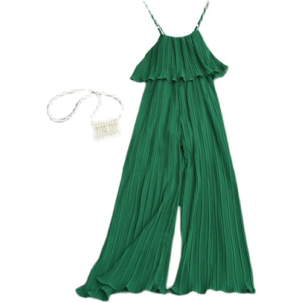 Dugi ženski kombinezon sa tankim naramenicama u više boja