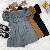 Salopetă casual de damă cu mâneci scurte