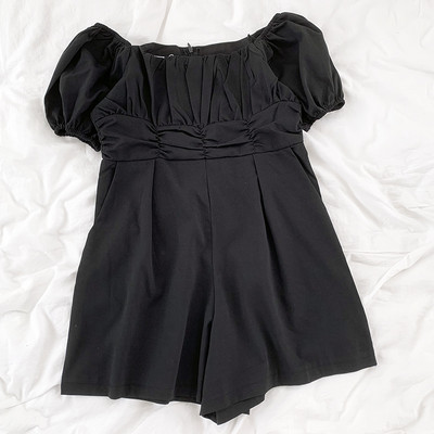 Salopetă casual de damă cu mâneci scurte