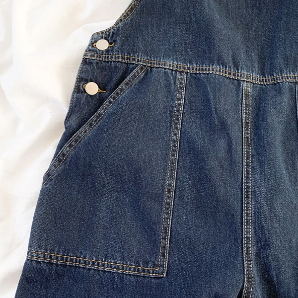 Ženski traper kombinezon sa džepovima