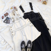 Salopeta casual din denim cu nasturi