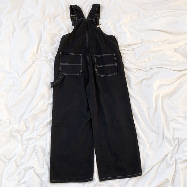 Salopeta casual din denim cu nasturi